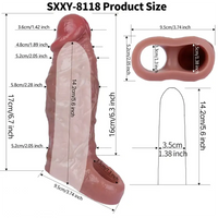 6.7in Realistic Silicone Hollow Penis Dildo Sleeve With Anti-Drop Ring