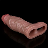 6.7in Realistic Silicone Hollow Penis Dildo Sleeve With Anti-Drop Ring