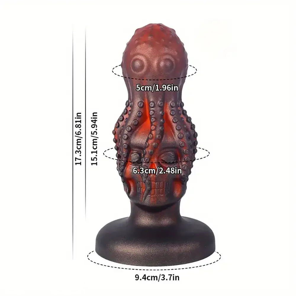 6.81in Octopus Tentacle Skull Fantasy Dildo For Men Women Adults Sex