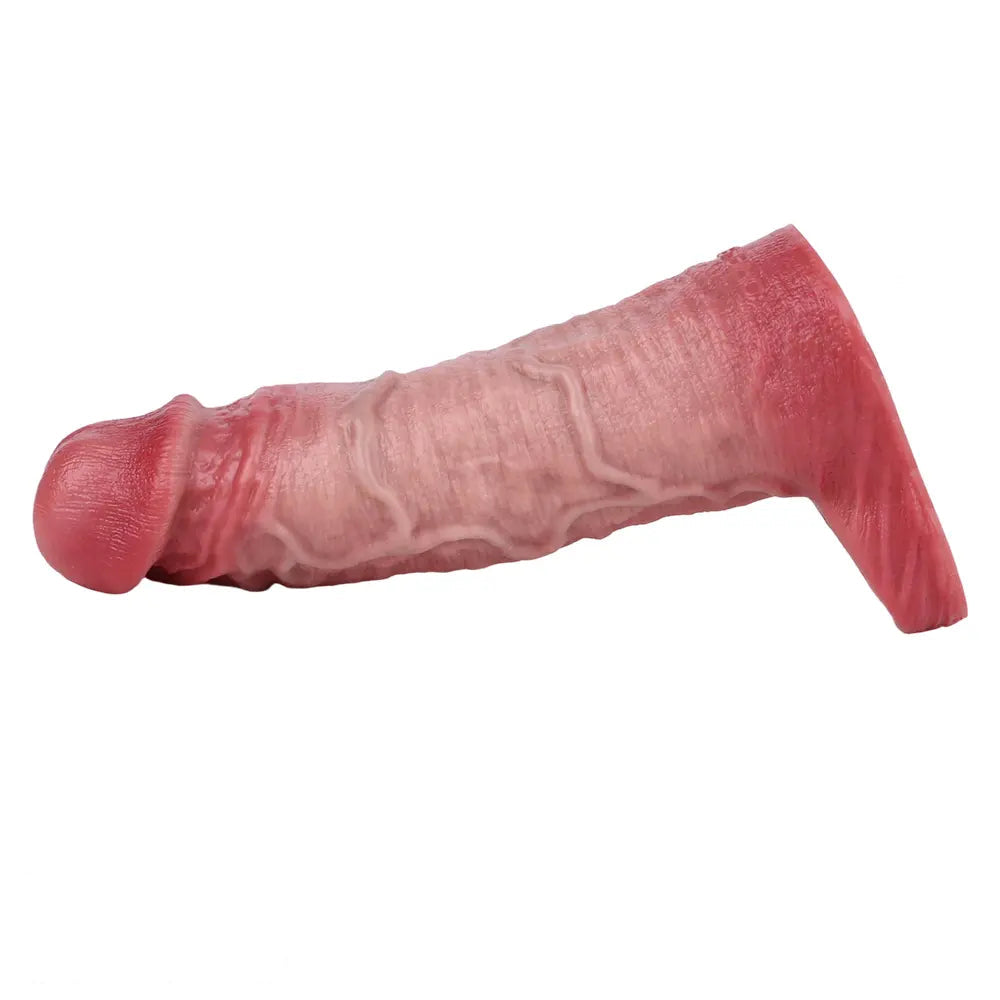 6.81in Real Skin Soft Blue Veins Hollow Dildo Cock Sleeve With Cock Ring