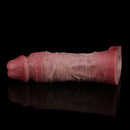 6.81in Real Skin Soft Blue Veins Hollow Dildo Cock Sleeve With Cock Ring