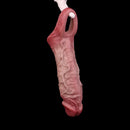 6.81in Real Skin Soft Blue Veins Hollow Dildo Cock Sleeve With Cock Ring