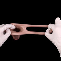 6.81in Real Skin Soft Blue Veins Hollow Dildo Cock Sleeve With Cock Ring