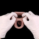 6.81in Real Skin Soft Blue Veins Hollow Dildo Cock Sleeve With Cock Ring