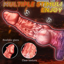 6.85in 8.11in 9.84in Dragon Monster Knot Silicone Dildo Sleeve Sheath