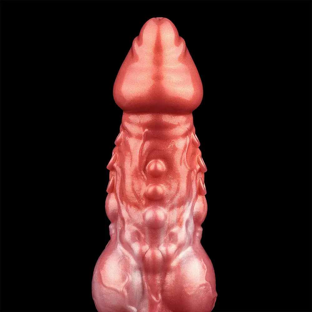 6.85in 8.11in 9.84in Dragon Monster Knot Silicone Dildo Sleeve Sheath