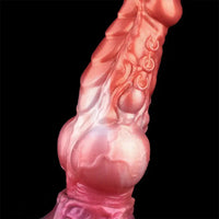 6.85in 8.11in 9.84in Dragon Monster Knot Silicone Dildo Sleeve Sheath