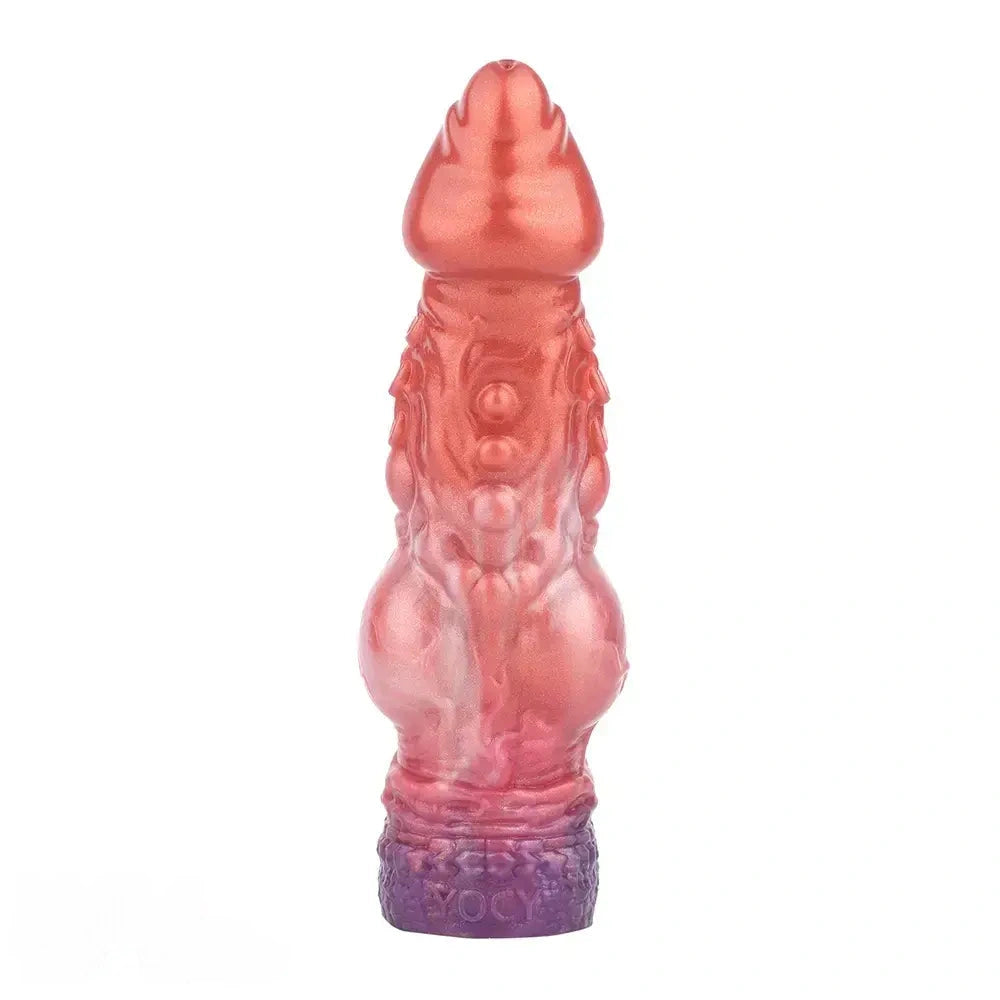 6.85in 8.11in 9.84in Dragon Monster Knot Silicone Dildo Sleeve Sheath