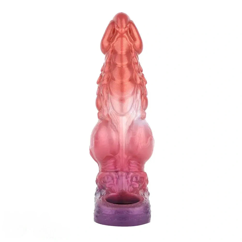 6.85in 8.11in 9.84in Dragon Monster Knot Silicone Dildo Sleeve Sheath