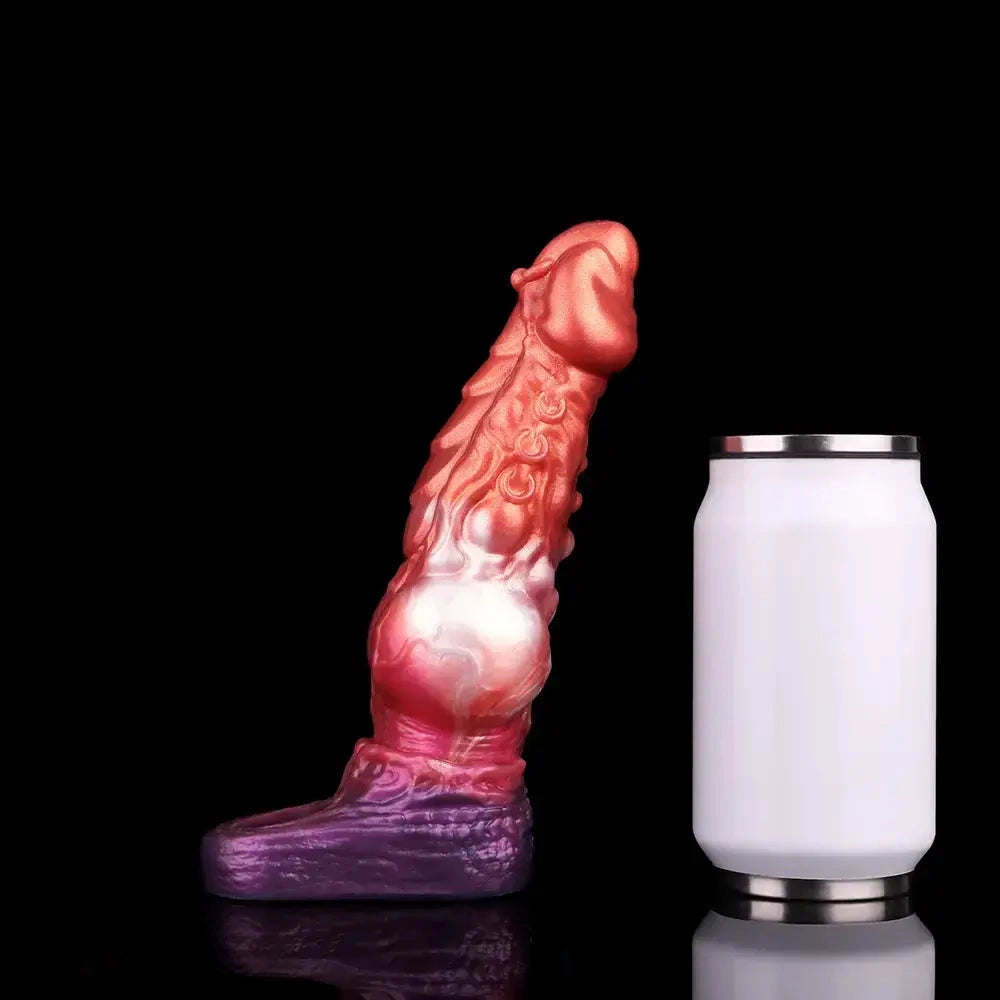 6.85in 8.11in 9.84in Dragon Monster Knot Silicone Dildo Sleeve Sheath