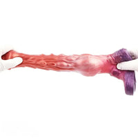 6.85in 8.11in 9.84in Dragon Monster Knot Silicone Dildo Sleeve Sheath