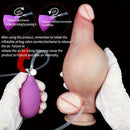 6.85in Liquid Silicone Inflatable Water Spray Orgasm Dildo Anal Cleaning