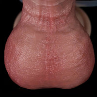 6.85in Liquid Silicone Inflatable Water Spray Orgasm Dildo Anal Cleaning