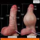 6.85in Liquid Silicone Inflatable Water Spray Orgasm Dildo Anal Cleaning