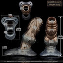 6.85in Monster Knot Strap on Hollow Silicone Dildo Sleeve For Adult Couples