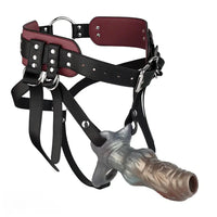 6.85in Monster Knot Strap on Hollow Silicone Dildo Sleeve For Adult Couples