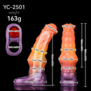 6.85in Warhorse Silhouette Design Melt Mark Texture Cock Dildo Sleeve