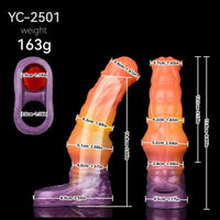 6.85in Warhorse Silhouette Design Melt Mark Texture Cock Dildo Sleeve