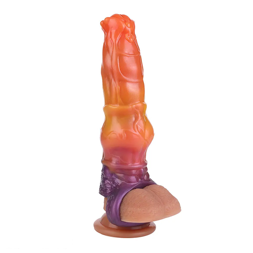 6.85in Warhorse Silhouette Design Melt Mark Texture Cock Dildo Sleeve