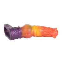 6.85in Warhorse Silhouette Design Melt Mark Texture Cock Dildo Sleeve
