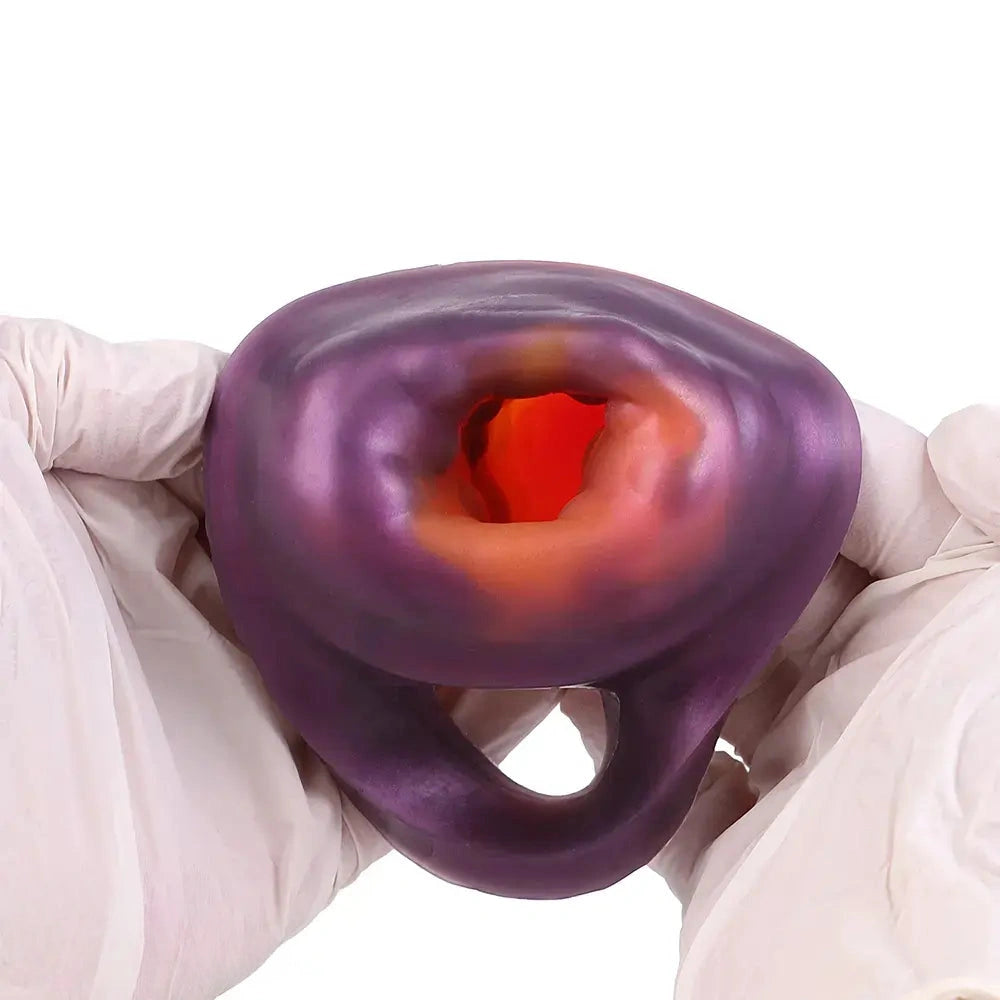 6.85in Warhorse Silhouette Design Melt Mark Texture Cock Dildo Sleeve