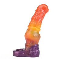 6.85in Warhorse Silhouette Design Melt Mark Texture Cock Dildo Sleeve