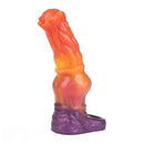 6.85in Warhorse Silhouette Design Melt Mark Texture Cock Dildo Sleeve