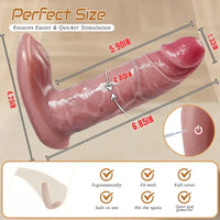 6.85in Wearable Dildo Vibrator With 10 Vibration 5 Thrusting Modes