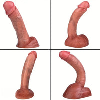 6.88in 7.2in 7.87in 8.54in Liquid Silicone Bending Soft Curved Real Dildo