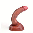 6.88in 7.2in 7.87in 8.54in Liquid Silicone Bending Soft Curved Real Dildo