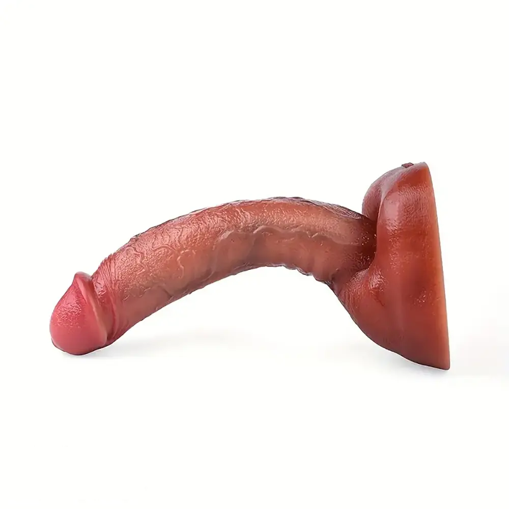 6.88in 7.2in 7.87in 8.54in Liquid Silicone Bending Soft Curved Real Dildo