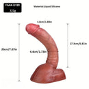 6.88in 7.2in 7.87in 8.54in Liquid Silicone Bending Soft Curved Real Dildo