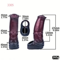 6.88in 7.36in 8.66in Dog Monster Octopus Horse Sheath Hollow Dildo