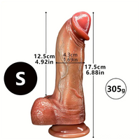 6.88in 8.07in Real Looking Silicone Flexible Dildo For Vaginal Stimulation