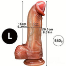 6.88in 8.07in Real Looking Silicone Flexible Dildo For Vaginal Stimulation