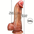 6.88in 8.07in Real Looking Silicone Flexible Dildo For Vaginal Stimulation