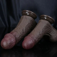 6.88in 8.46in Ultra-Realistic Silicone Dildo With Veins For Anal Play