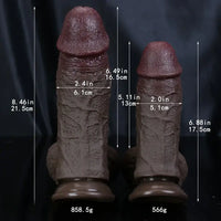 6.88in 8.46in Ultra-Realistic Silicone Dildo With Veins For Anal Play