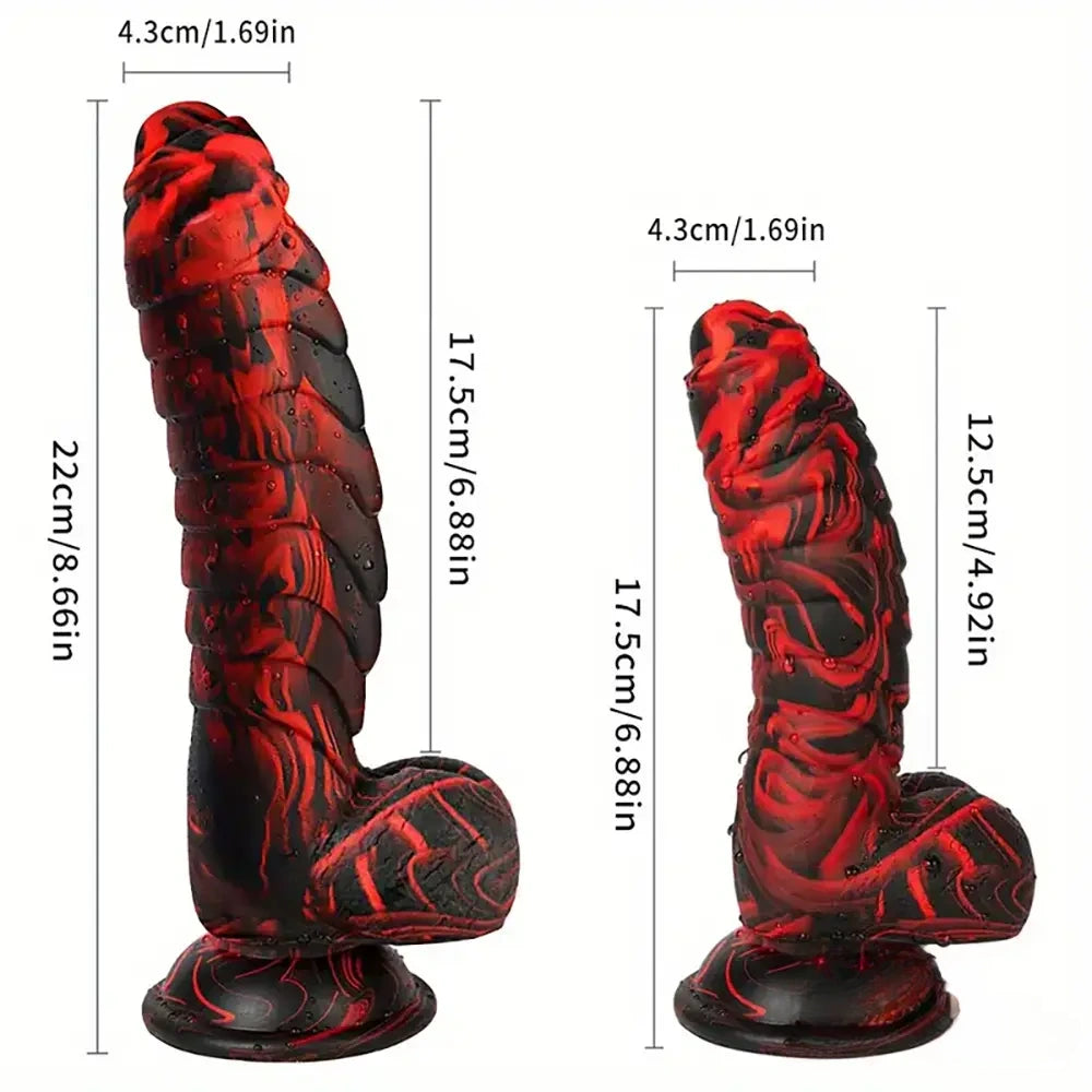 6.88in 8.66in Body Safe Silicone Soft Dinosaur Dildo For Women Men
