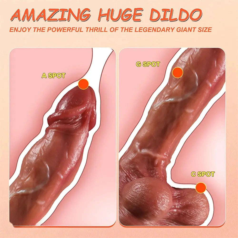 6.88in 9.64in 11.22in Realistic Big G-Spot Silicone Dildo For Orgasm