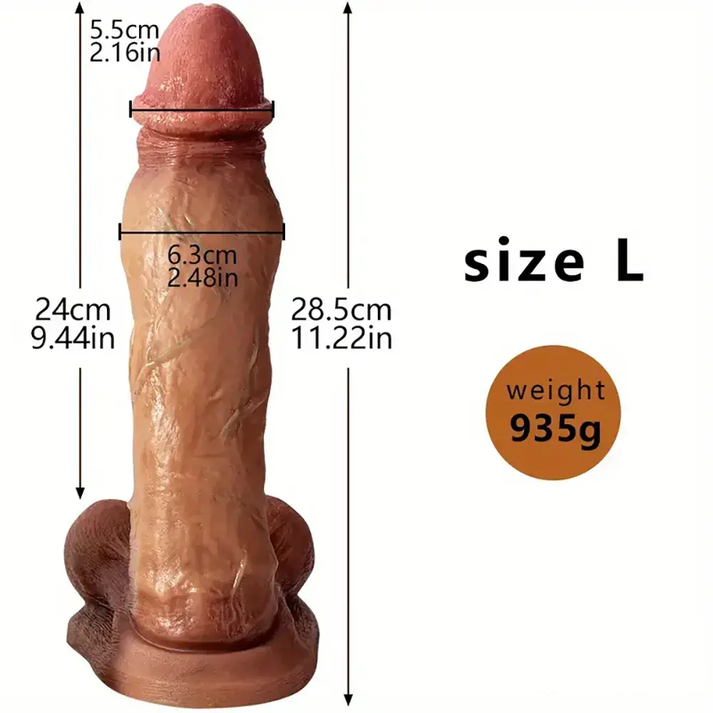 6.88in 9.64in 11.22in SML Thick Silicone Soft Lifelike Female Dildo Sex Toy