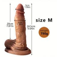 6.88in 9.64in 11.22in SML Thick Silicone Soft Lifelike Female Dildo Sex Toy