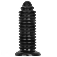 6.88in 9.84in Black Pointed Tip Threaded Big PVC Penis Butt Plug Dildo