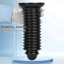 6.88in 9.84in Black Pointed Tip Threaded Big PVC Penis Butt Plug Dildo