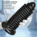 6.88in 9.84in Black Pointed Tip Threaded Big PVC Penis Butt Plug Dildo