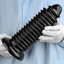 6.88in 9.84in Black Pointed Tip Threaded Big PVC Penis Butt Plug Dildo