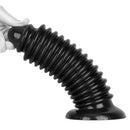 6.88in 9.84in Black Pointed Tip Threaded Big PVC Penis Butt Plug Dildo