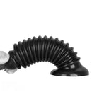 6.88in 9.84in Black Pointed Tip Threaded Big PVC Penis Butt Plug Dildo