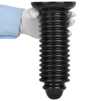 6.88in 9.84in Black Pointed Tip Threaded Big PVC Penis Butt Plug Dildo