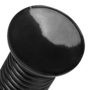 6.88in 9.84in Black Pointed Tip Threaded Big PVC Penis Butt Plug Dildo